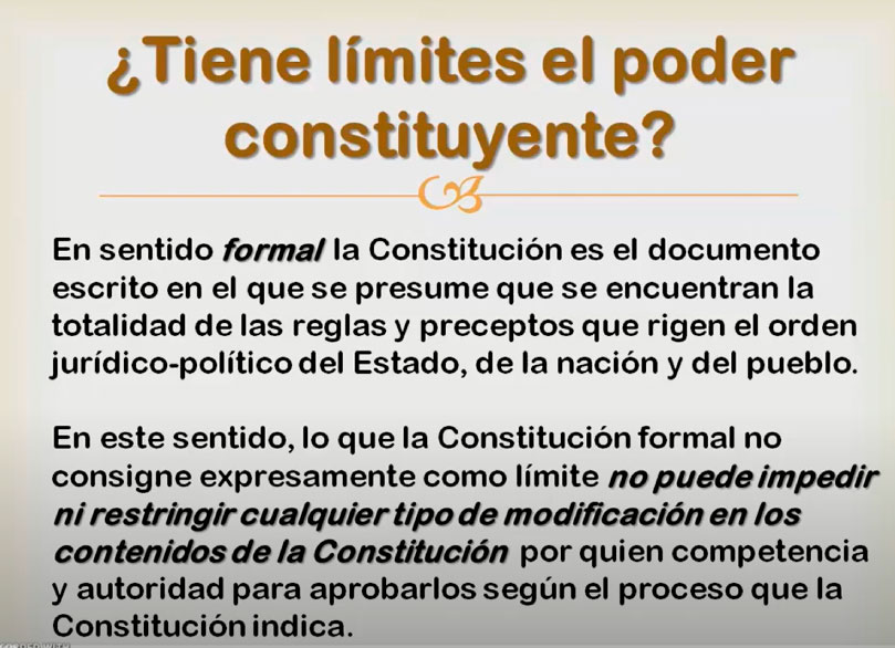 18 Límites implícitos al poder constituyente