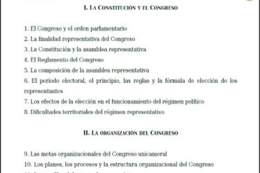 El régimen representativo y los procesos parlamentarios