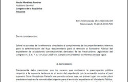 Informe sobre la remisión del Antejuicio de Hinostroza et alia al Fiscal de la Nación ( Chavarry )