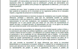La Inmunidad Parlamentaria diferencia a la autoridad representativa