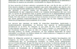 La inimputabilidad y la vacancia presidencial puestas a prueba