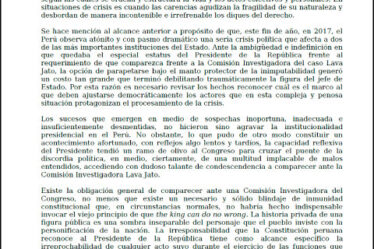 La inimputabilidad y la vacancia presidencial puestas a prueba
