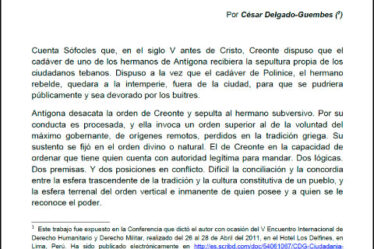Ciudadanía, Parlamento y Derechos Humanos (Ponencia, Lima, Perú - 2011)
