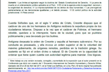 Ciudadanía y Estado: el parlamento y los derechos humanos