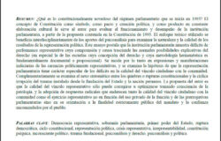 Exceso y precariedad representativa. Apuntes para la comprensión de la constitución políticamente representativa del Perú (1993-2013)