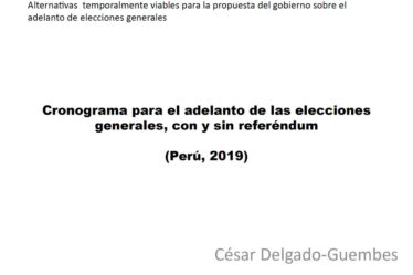 Exploración sobre el cronograma para el adelanto de las elecciones generales
