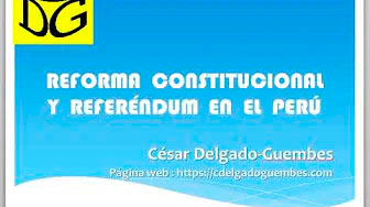 CDG-Reforma constitucional y referéndum en el Perú (Julio 2020 )