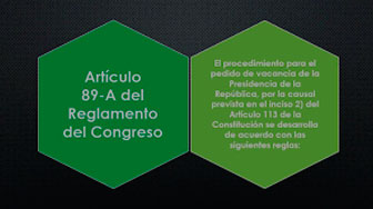CDG - Vacancia presidencial y acción competencial