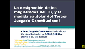 CDG - La elección de los magistrados del TC y la acción cautelar del 3er Juzgado Constitucional